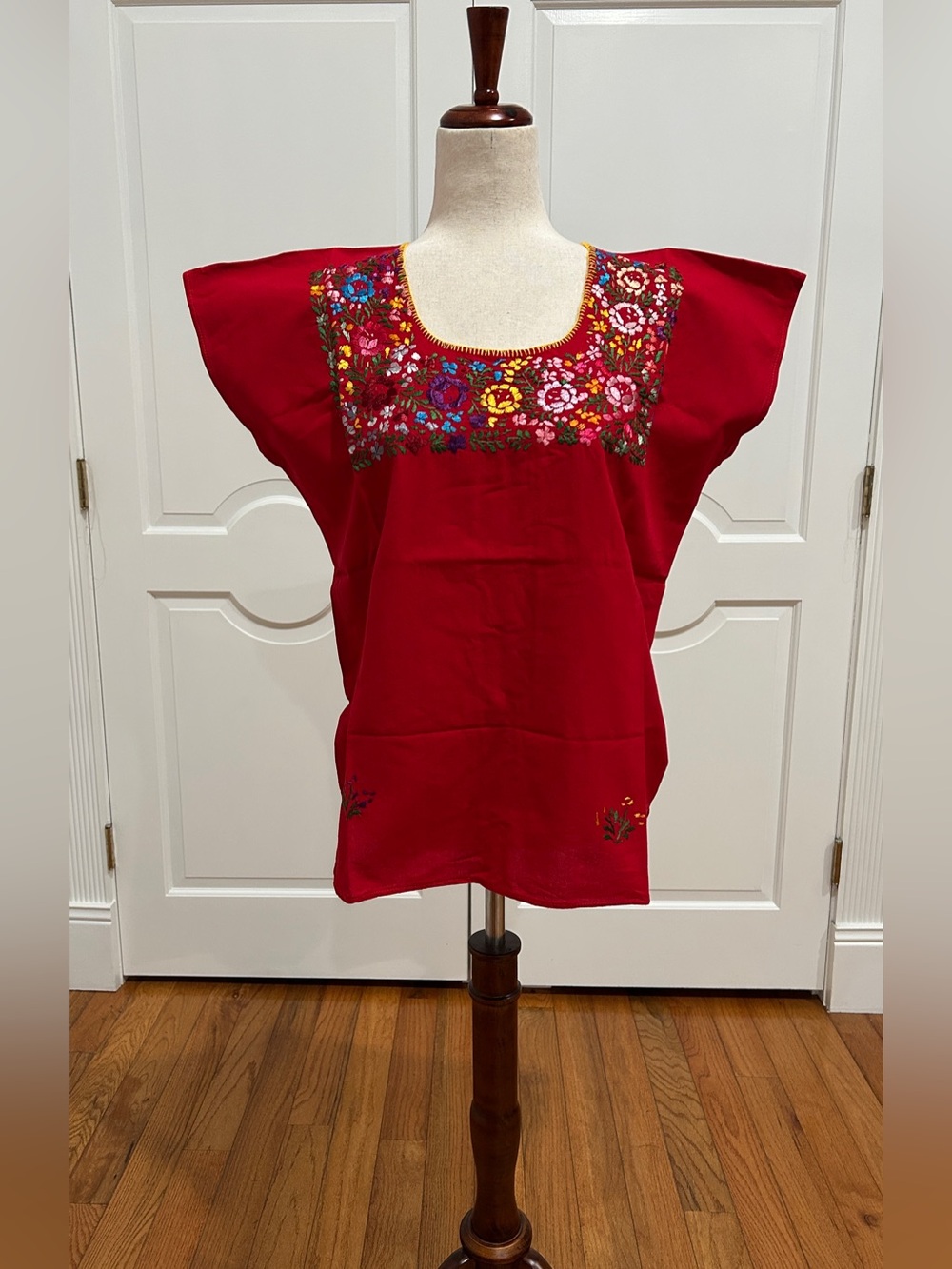 Hand Embroidered Artisan Top, Boho, Hippie, Hand Made. One of A Kind.